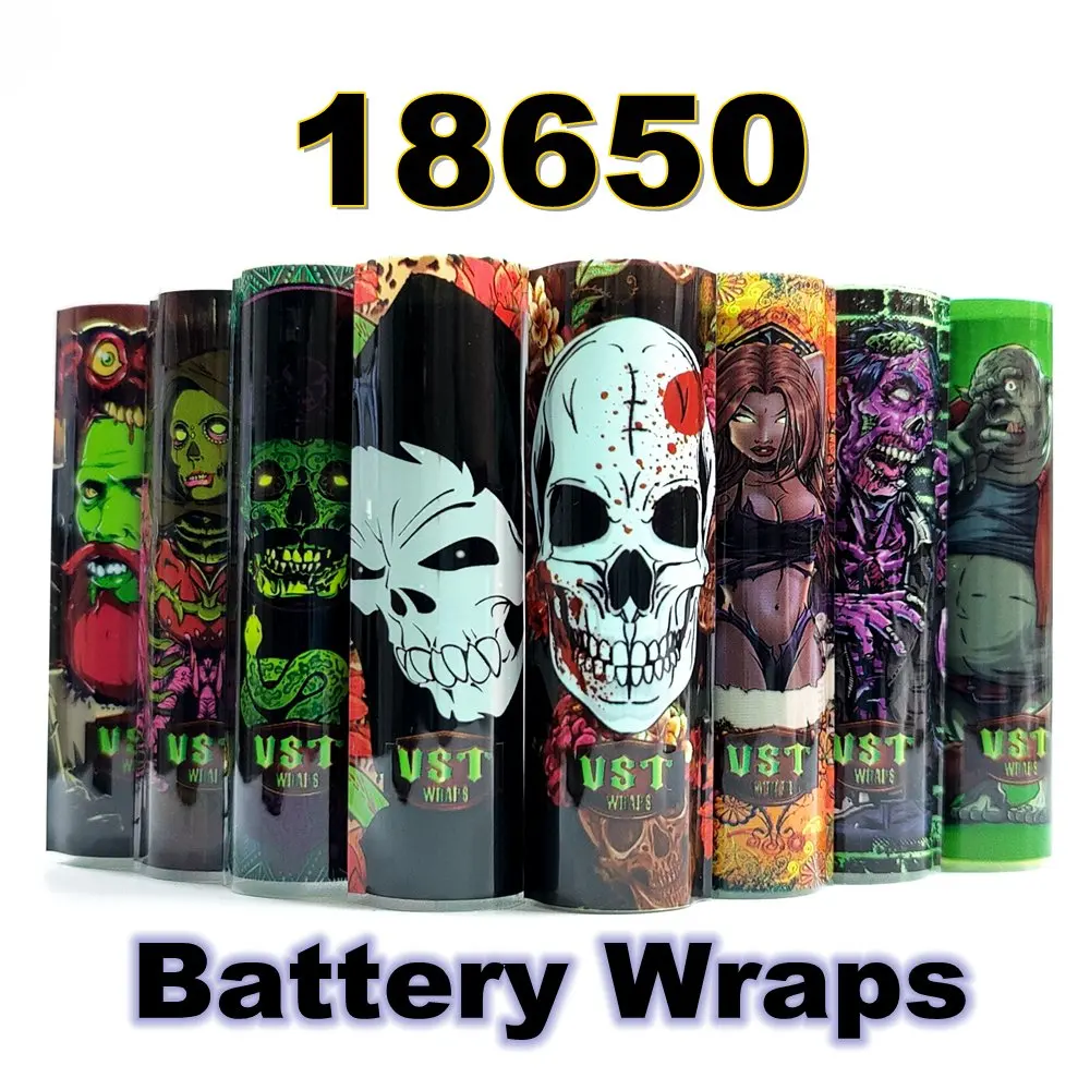 5pcs/pack anime pattern heat shrink tubing film cover graphics Precut Shrinkable Sleeve Tube Pipe Cover 18650 Battery Wraps heat shrink tubing