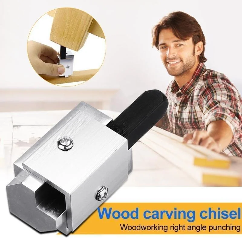 Woodworking Square Right Angle Punch Chisel Wood Carving Corner Chisel Hinge Woodworking Tools