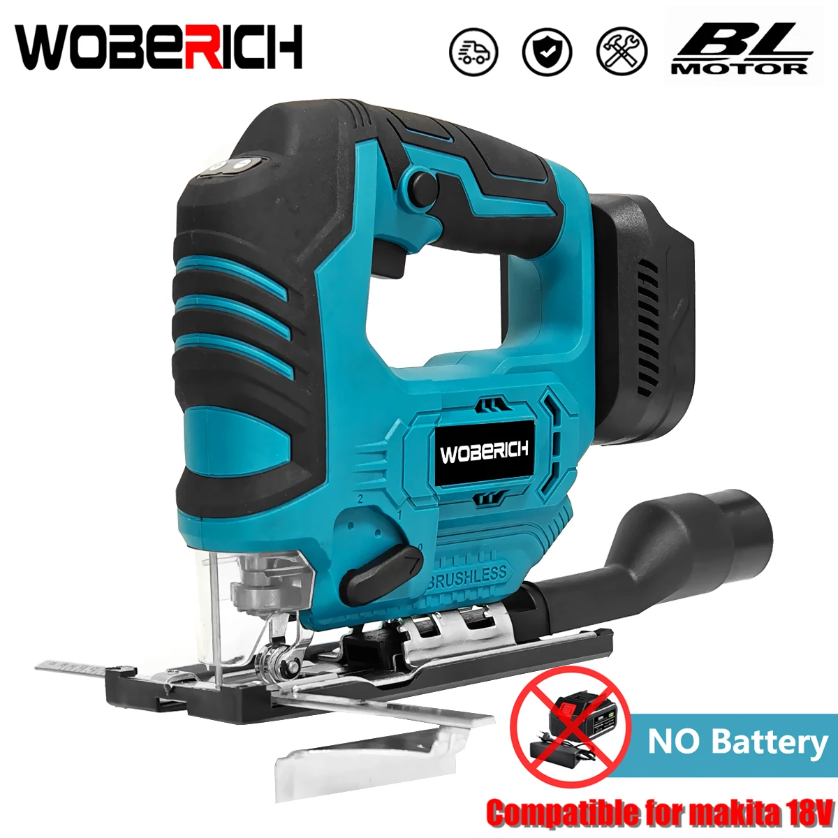 Multi-Function Cordless Jigsaw Electric Jig Saw Woodworking Power Tool  Adjustable For Makita 18V Battery M7G8 - AliExpress