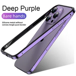 Enhanced Hybrid Silicone and Aluminum Phone Case with Heat - Resistant Bumper - i17Pro i18Pro (Deep Purple)