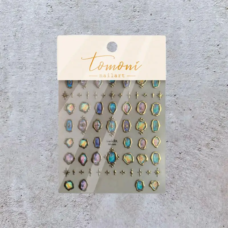 

Новинка, рельефные 5D наклейки в японском стиле, украшения для ногтей, нестандартная Золотая рамка, декор для маникюра и дизайна ногтей