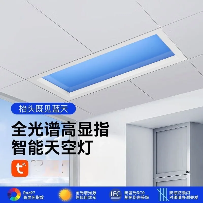 현대식 아크릴 매립형 스마트 LED 채광 천장등 자연스러운 푸른 하늘 효과 현관 주방 욕실 일체형 장식 신제품