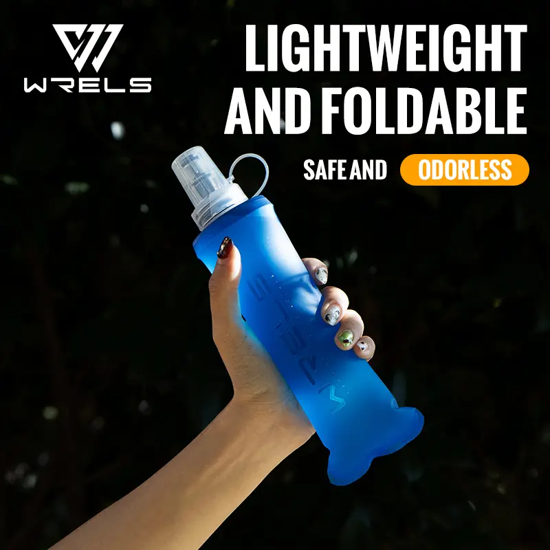 WRELS 250ml 500ml Soft Flask Folding Collapsible Water Bottle TPU BPA Free Outdoor Sport Portable   Water Bag Running Camping - Image 7