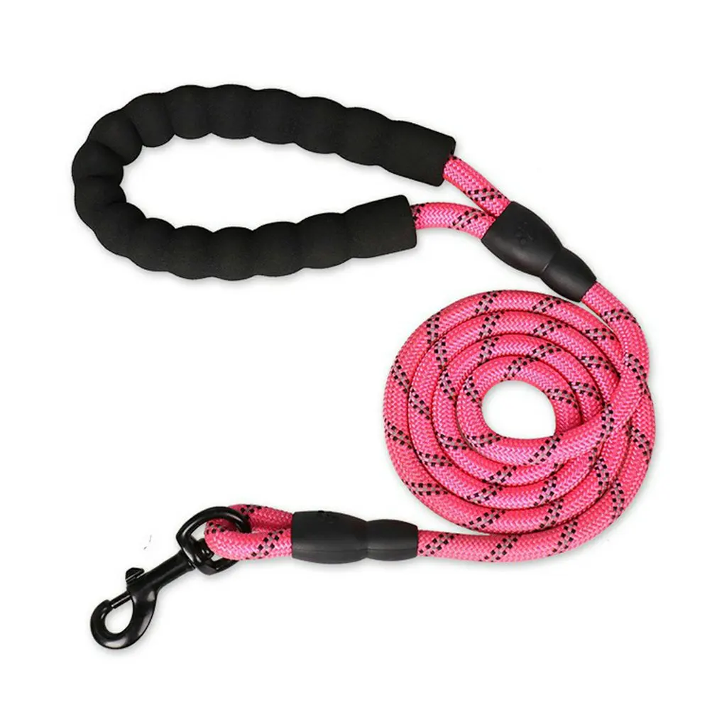 1.5M Long Pet Leash Reflective Strong Dog Leash With Comfortable Padded Handle Heavy Duty Training Durable Nylon Rope Leashes 