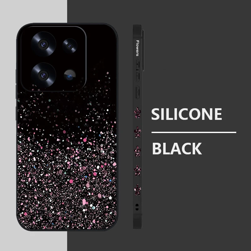 Sequin Pattern Lanyard Phone Case with Soft TPU Cover