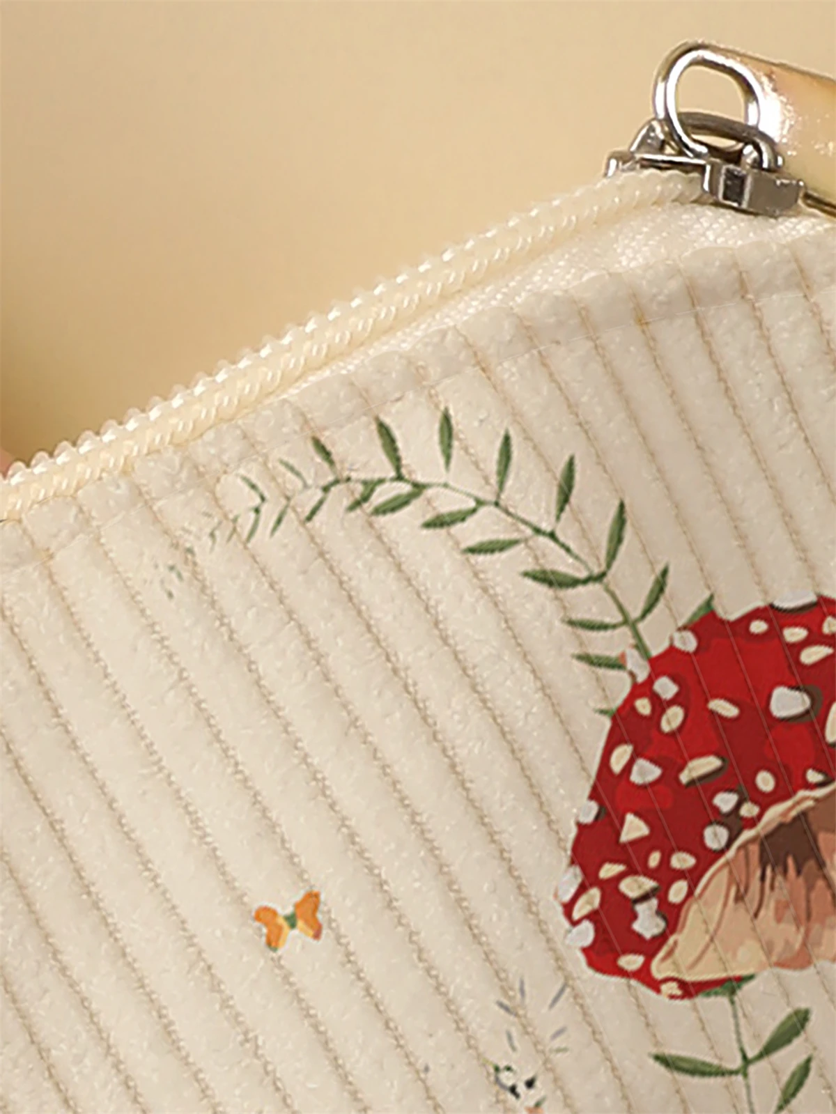 Corduroy Travel Cosmetic Bag Portable Makeup Storage Bag Purses Women Large Capacity Zipper Make Up Organizer Storage Clutch