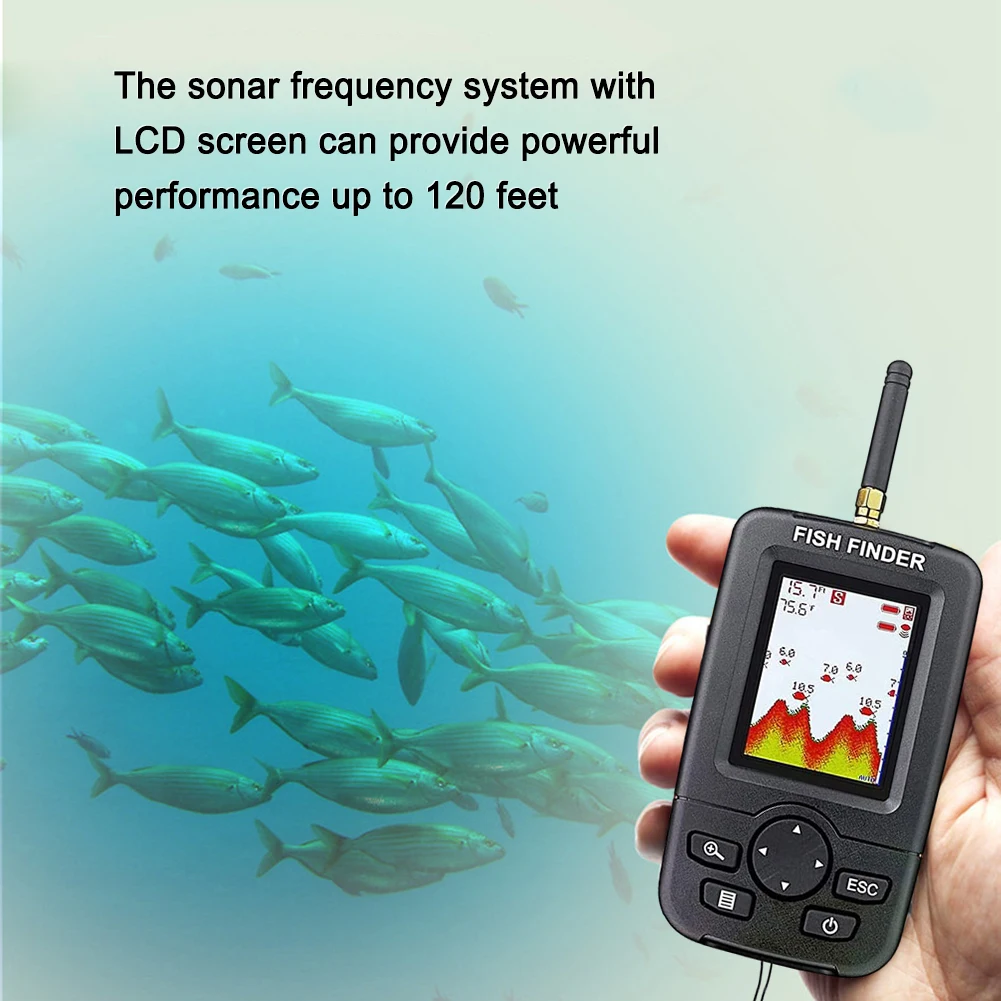 Kayak Depth Handheld Wireless Fishing Finder DASSHOLEFISHING