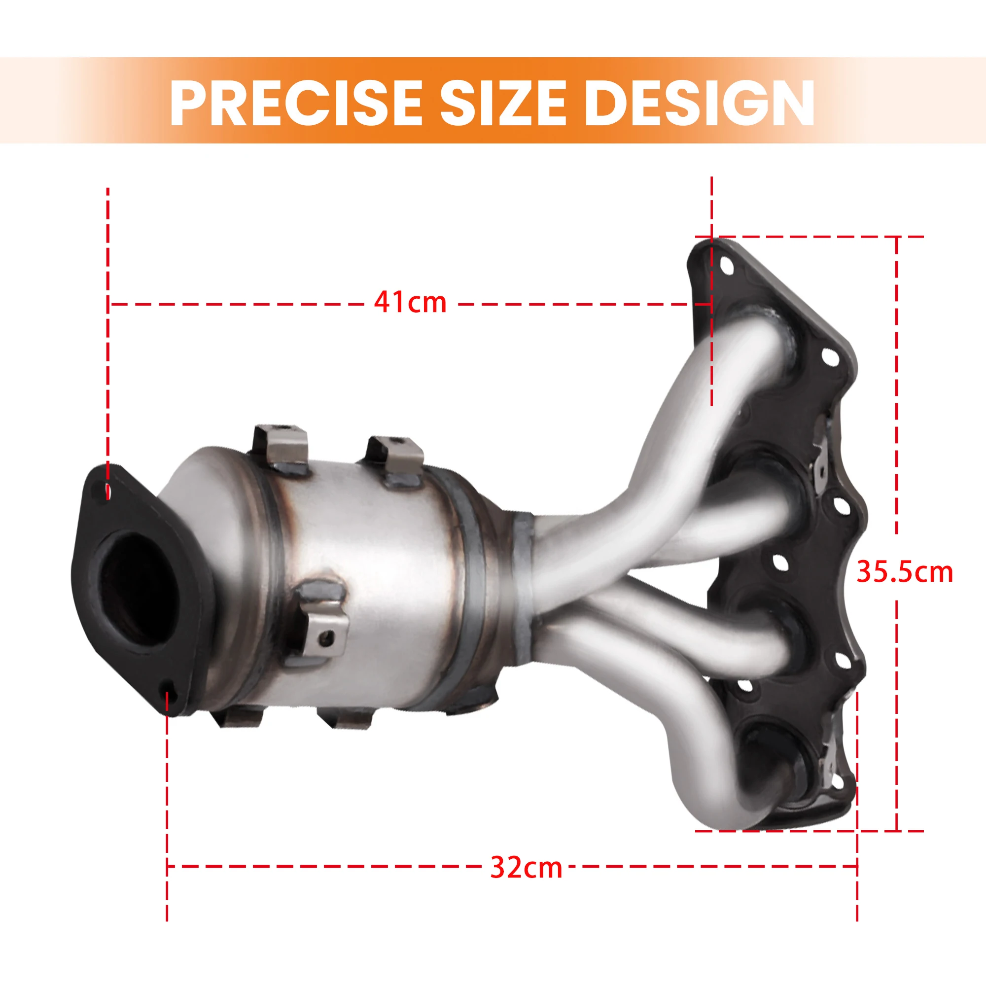Front Manifold & Rear Catalytic Converter For 2012-2015 Hyundai Veloster 1.6L