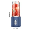 Fruit Juicer USB Rechargeable 400ML Fruit Shakes Juicer Mixer 40W Automatic Small Electric Juicer Wireless Smoothie Blender 6