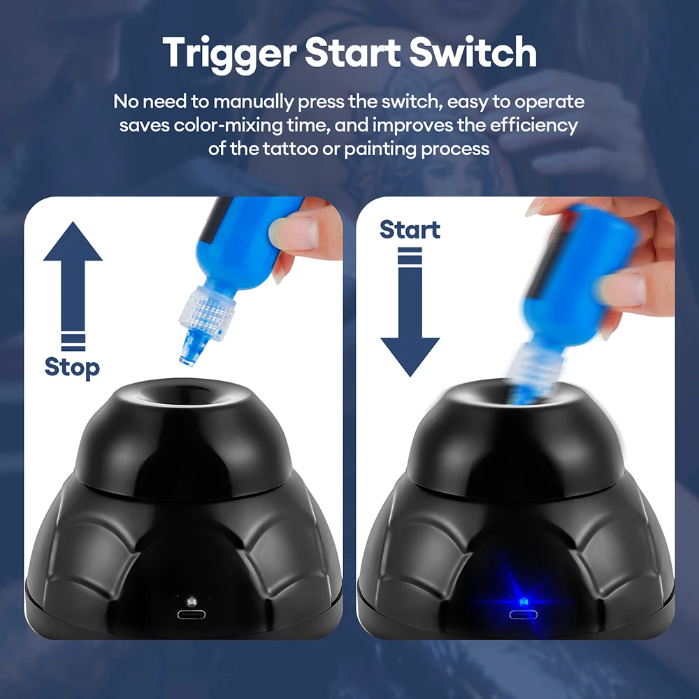 5200RPM High Frequency Vibration Vortex Mixer Liquid Anti-Caking Shaking Mixer Nail Polish Pigment Airbrush Paint Ink Shaker