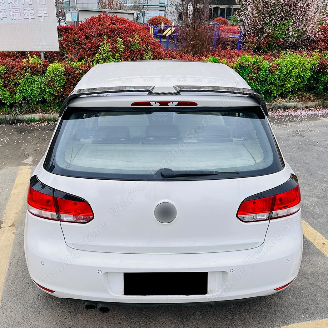 글로스 블랙 자동차 리어 루프 스포일러 윈도우 트렁크 윙 오팅거 스타일, VW 골프 6 MK6 TSI TDI MPI 표준 해치백 2008-2013