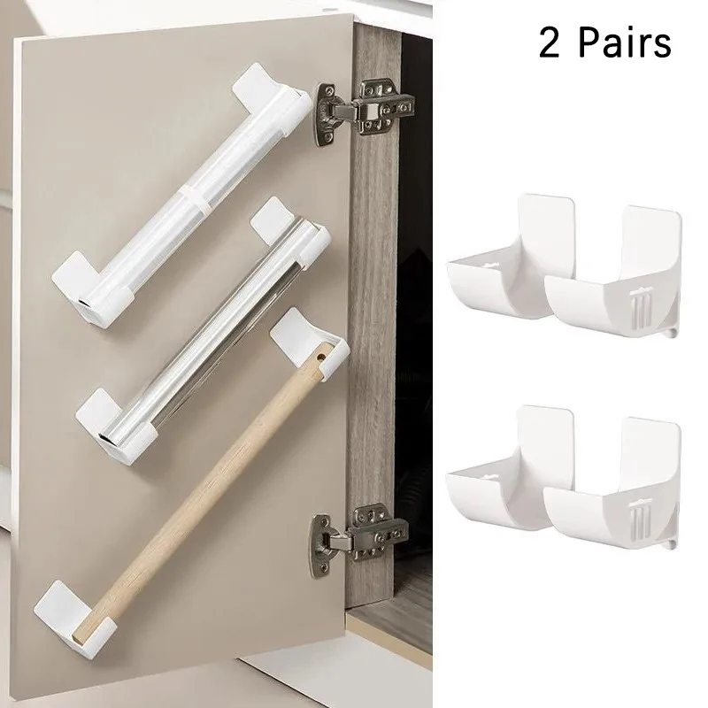 

2 Pair Wall Mounted Trash Bags Holder Garbage Bag Storage Box Organizer Plastic Bag Film Container Dispenser For Kitchen Shelf
