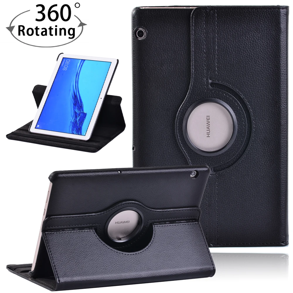 

360 Rotating Flip Stand Leather Cover for Huawei MediaPad T3 10 Case 9.6 Inch AGS-L09 W09 Tablet with Auto Wake Up Case