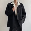 Stylish New Metal Button Men Blazer Lapel Long Sleeve Party Streetwear Fashion Casual Suits Men 2023 Korean Suit Jacket Coats 2