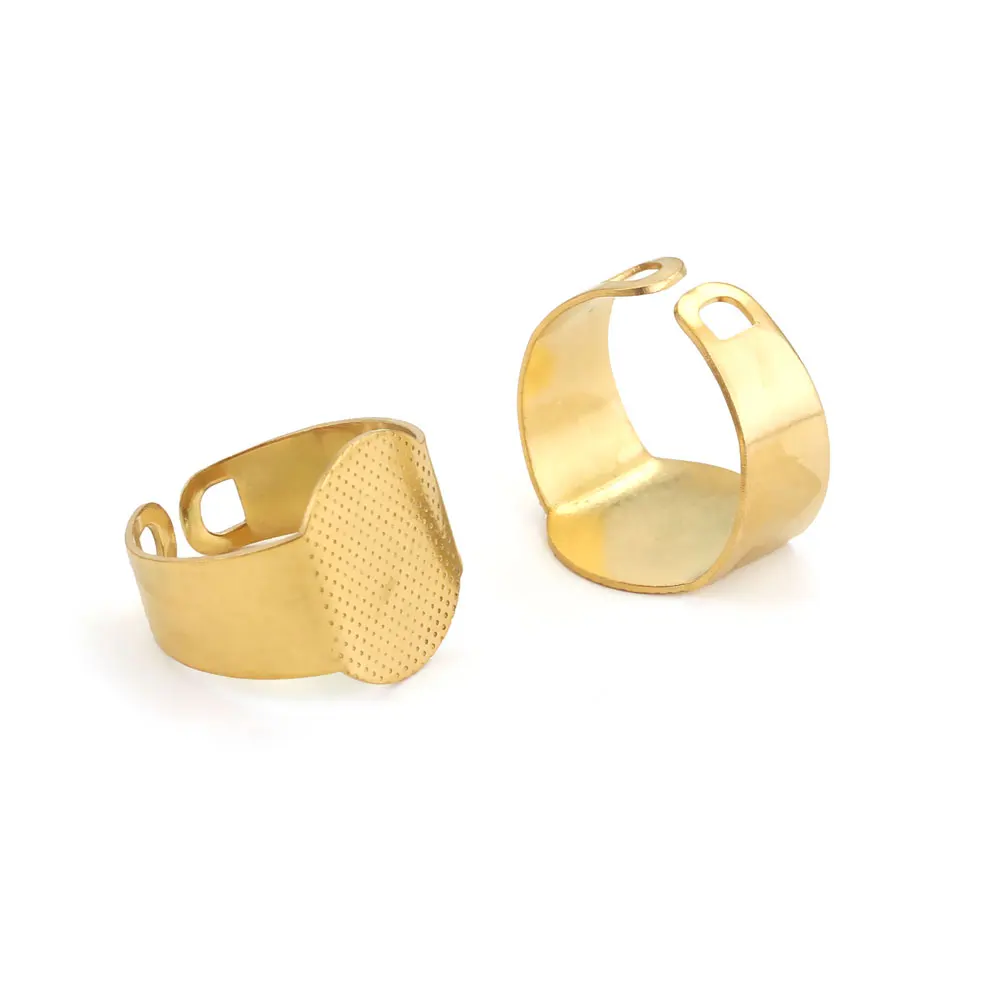 10 stücke Edelstahl ringe Basis einstellung verstellbare Ring lünette, die Suplies DIY Fingerring schlaufe Schmuck macht Ergebnisse Masse – Detail 4