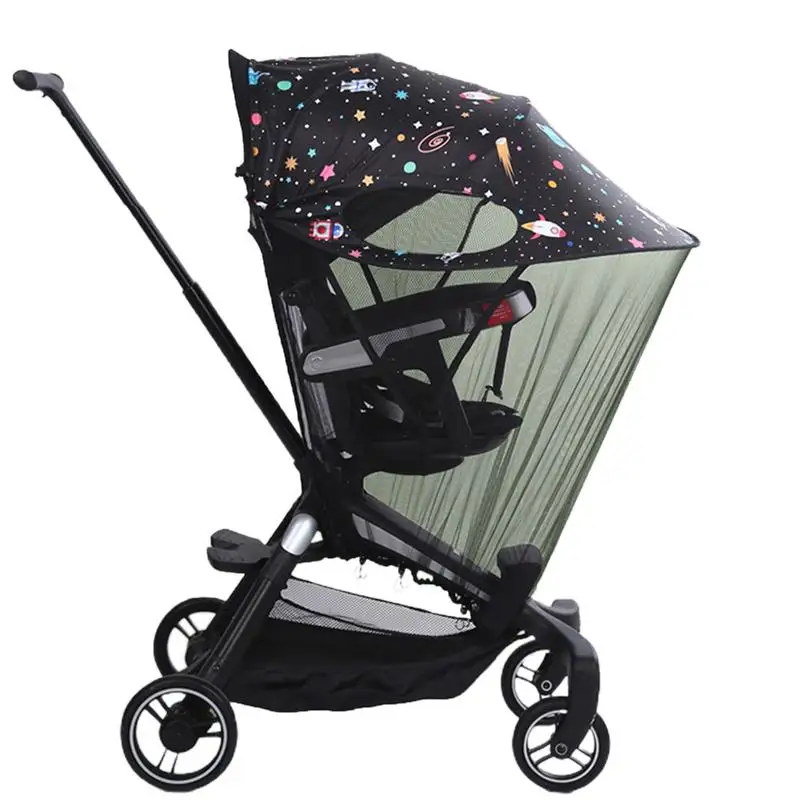 

Universal Stroller Cover With Shield Netting Adjustable Anti-UV Shade Canopy Parasols With Net Adjustable Foldable Stroller