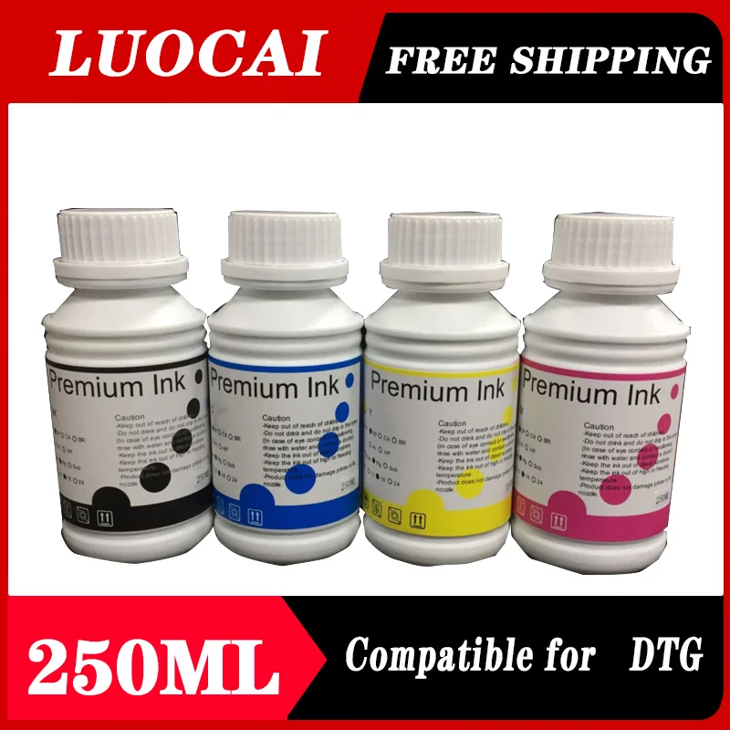 Inchiostro Dtg Da 250Ml Inchiostro Tessile Inchiostro Per Indumenti Dx4 Dx5 Dx6 Dx7 Dx10 Tx800 Xp600 Testina Di Stampa Per Epson L1800 1390 R1900 R200