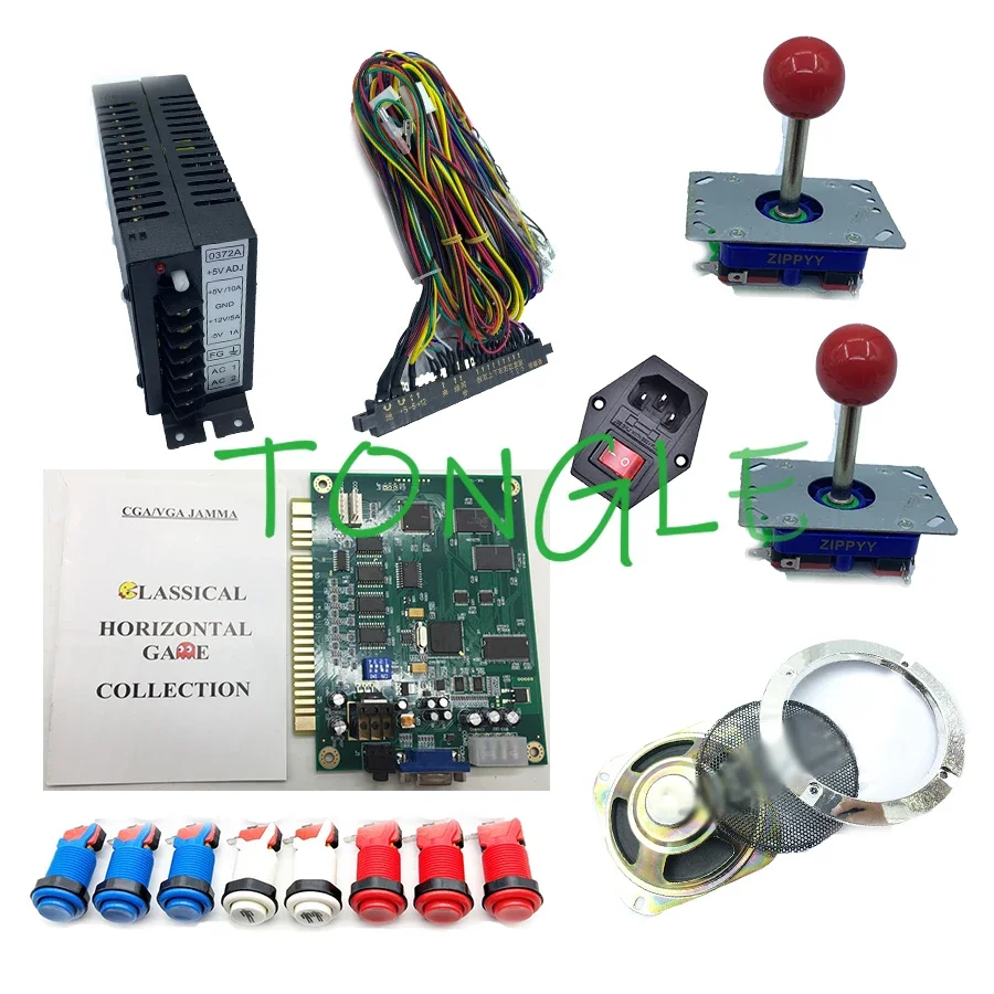 

Arcade game 60 in 1 Game DIY kit PCB Complete fittings for Arcade JAMMA games with Arcade Joystick Microswitch Buttons 2 Players