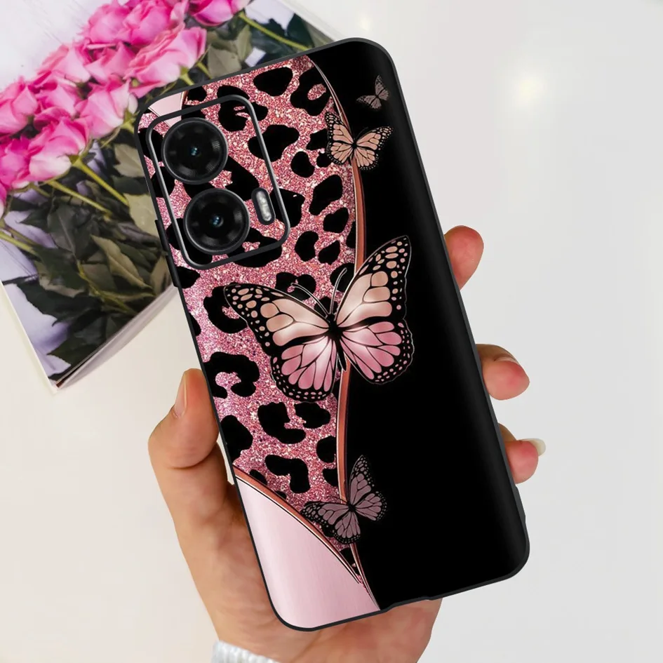 Cute Cartoon Cat Butterfly Soft Silicone Bumper Protective Phone Case