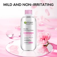 GARNIER Makeup Remover Liquid 400ml Face Eye Lip 3-in-1 Makeup Removal Gentle Refresh Deep Cleansing Smoothing Makeup Cosmetics 1