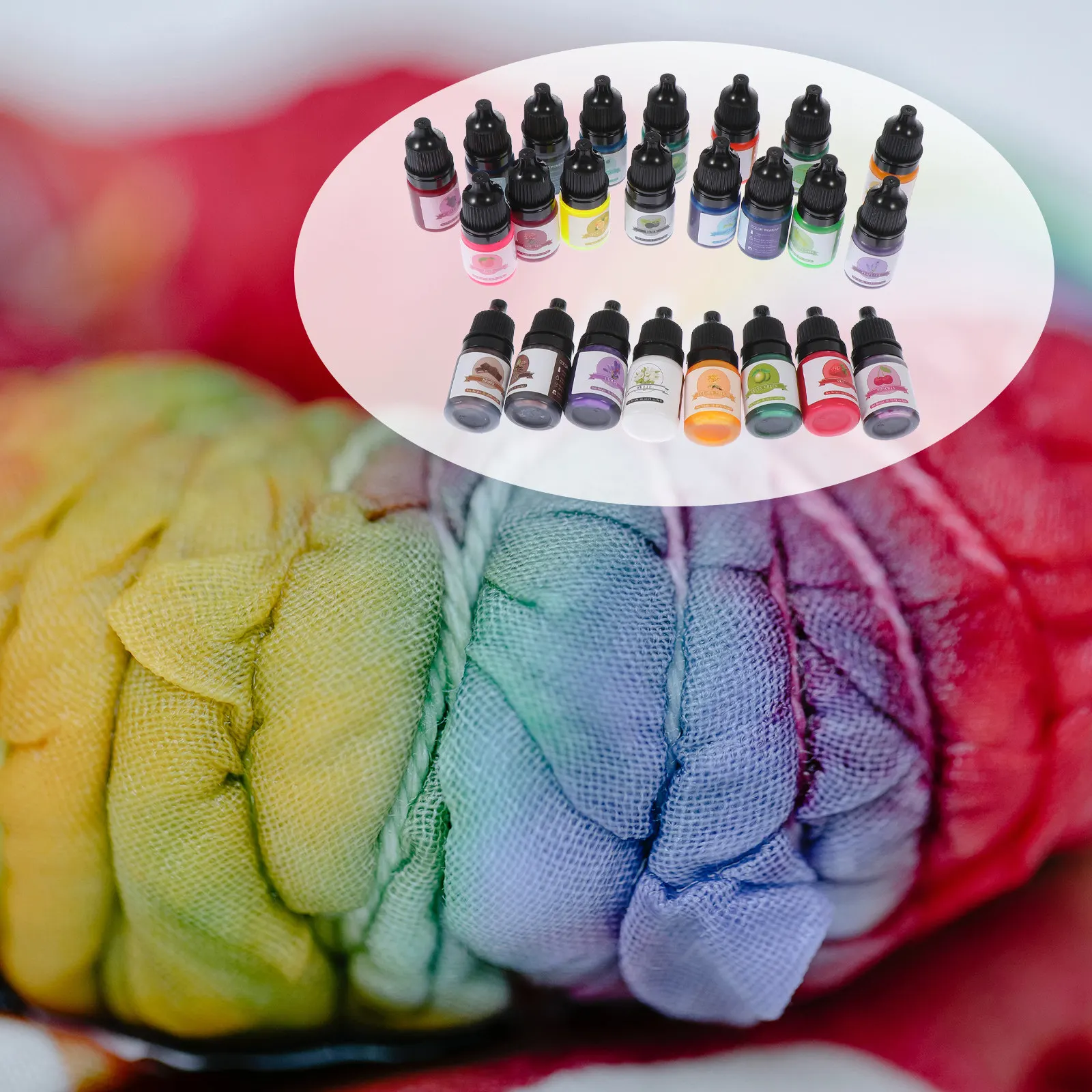 24Pcs 5Ml 무독성 액체 수지 염료 착색제 세트 DIY 에폭시 프로젝트 네일 아트 폴리머 클레이 쥬얼리 만들기 공예 장식