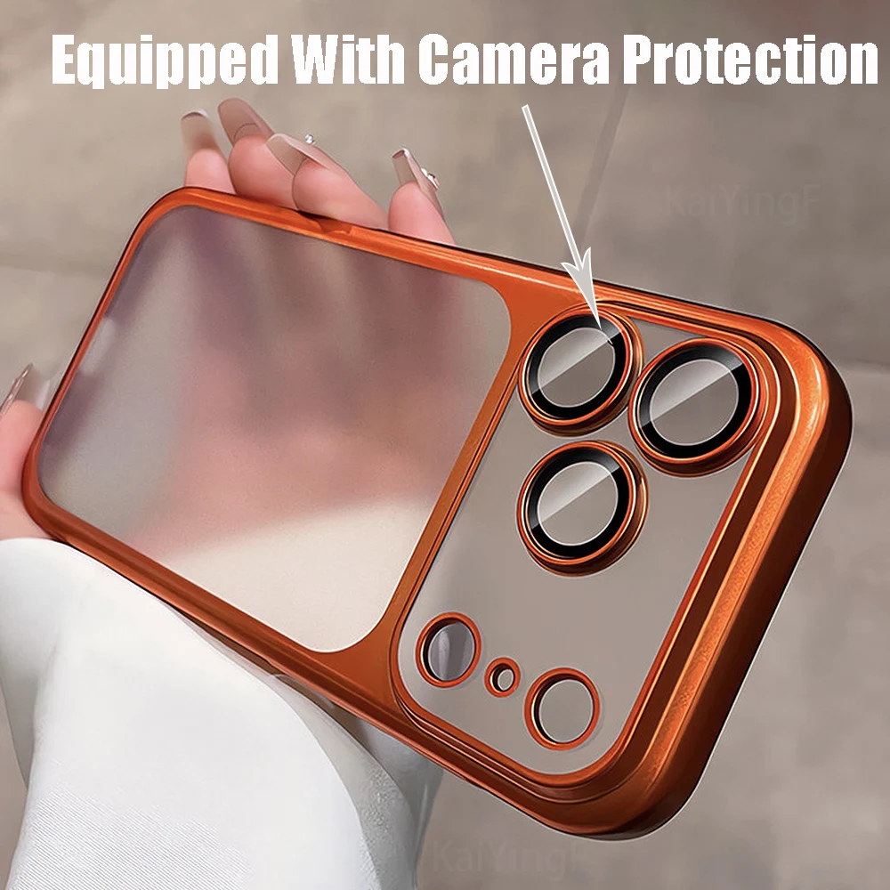 Soft Matte Translucent Silicone Case with Lens Film Protection