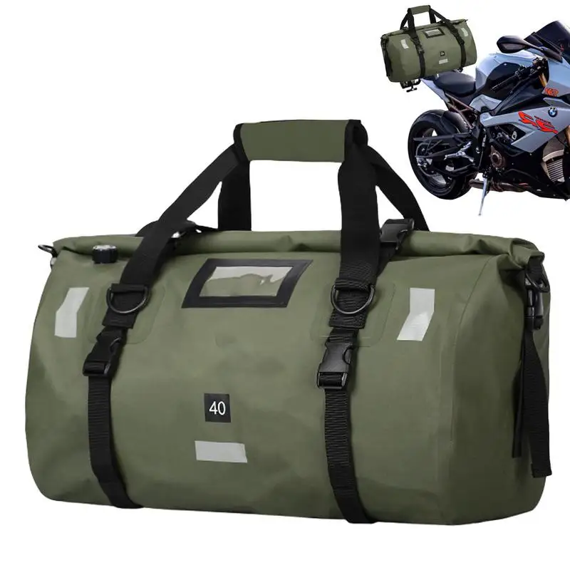 

Мотоциклетная сумка на заднее сиденье, многофункциональная мотоциклетная сумка для отдыха на открытом воздухе, вместительная, со светоотражающей полосой