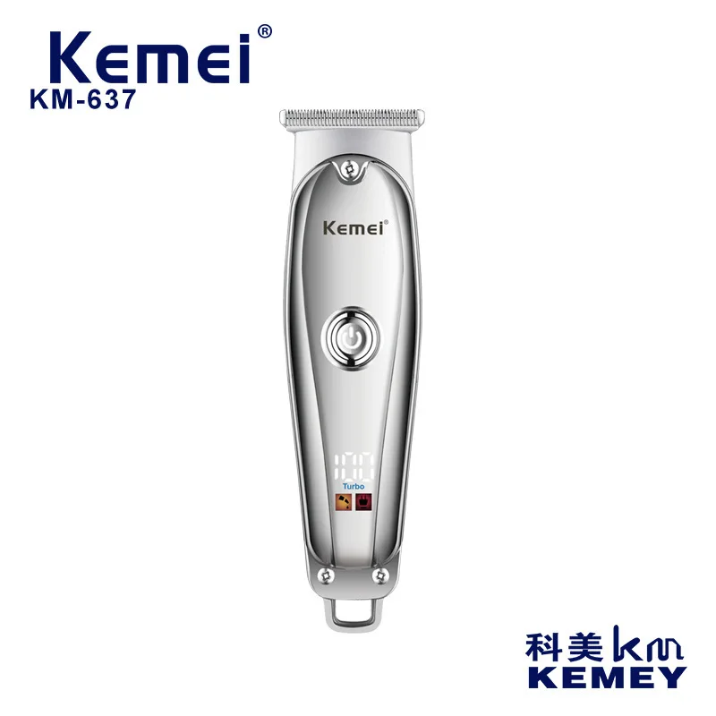 KemeiUSBChargingStainlessSteelHaircutSetProfessionalHairCutMachineHairTrimmerwith
