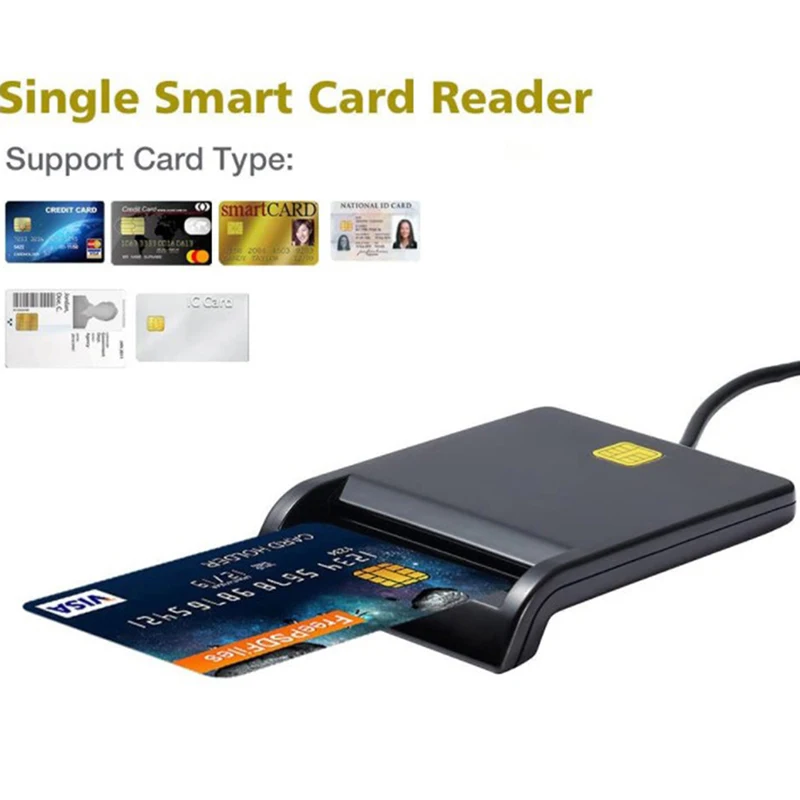 

New USB Smart Card Reader For Bank Card IC/ID EMV card Reader High Quality for Windows 7 8 10 Linux OS