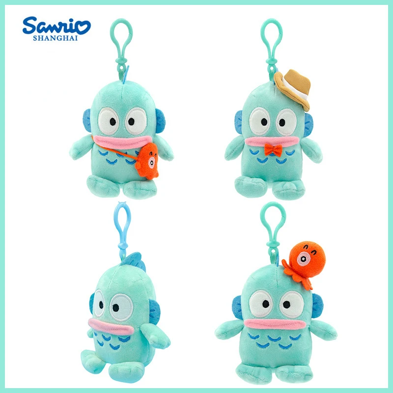 

2023 New Kawaii Sanrio Half Mermaid Hanton Small Pendant Series Cute Plush Doll Toy Backpack Pendant Children's Small Gift