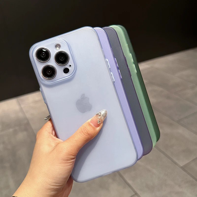 Ultra Thin Matte Silicone Soft Case - Candy Color Transparent Cover, Luxury Design