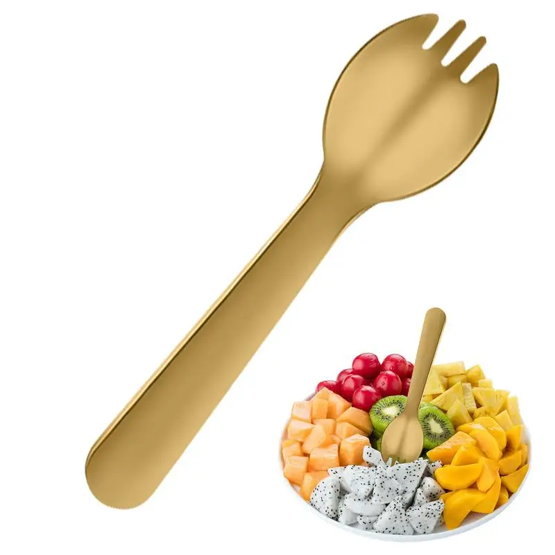 

Dessert Spork Stainless Steel Cake Fork And Spoon Dessert Shop Pudding Spoon FallResistant Dessert Spork Salad Fork Set ForRamen