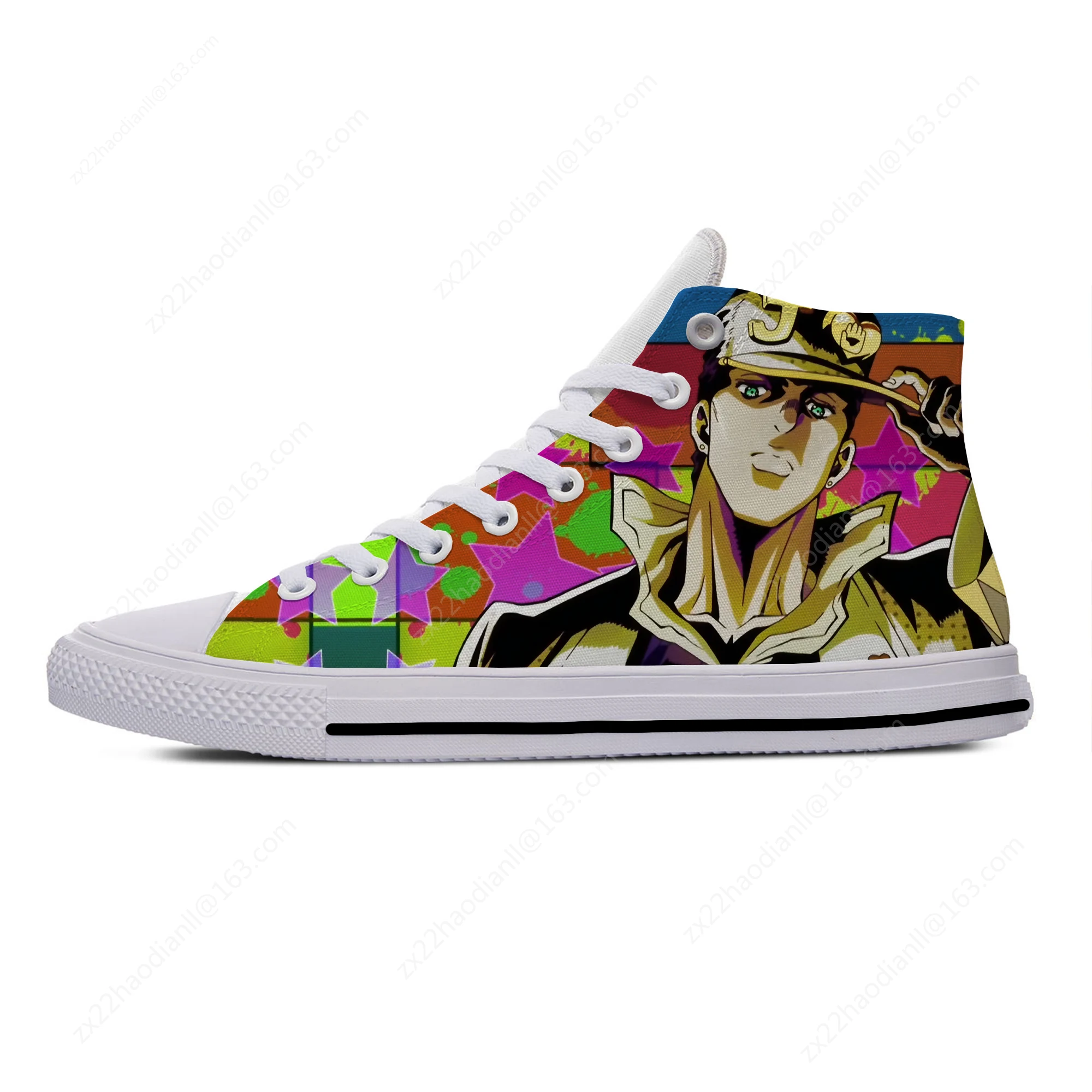 Japanese Manga Anime JoJo Bizarre Adventure Funny Casual Cloth Shoes High Top Lightweight Breathable 3D Print Men Women Sneakers 5