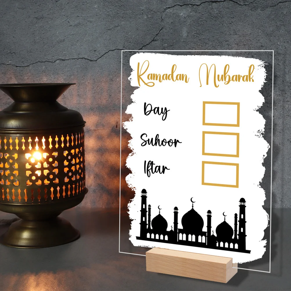 

Ramadan Decorations Home Moon Ornament The Gift Eid Mubarak Festival Adornment Acrylic Ornaments Salad