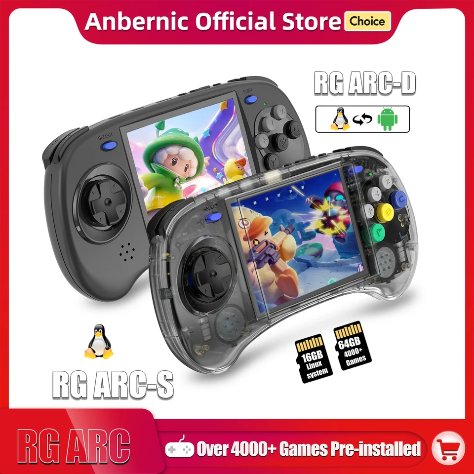 ANBERNIC RG ARC-S/RG ARC-D レトロゲーム RK3566 4.0 インチ 640*480