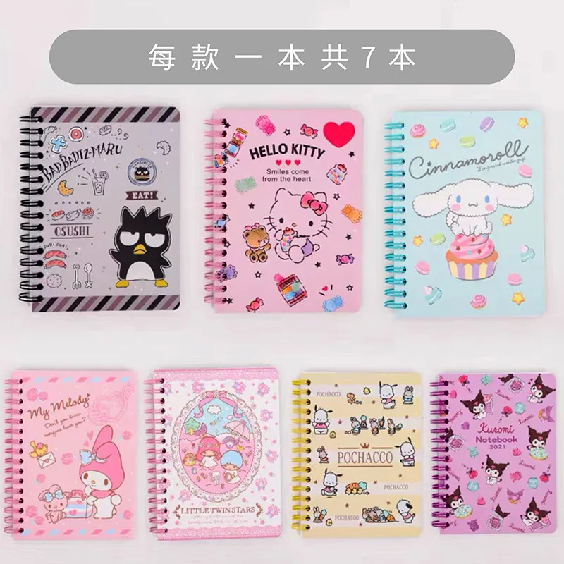 

Kawaii Sanrio Anime Series Kuromi My Melody Cinnamoroll Kitty Little Twin Stars Cartoon Notebook Student Notepad Kids Girls Gift