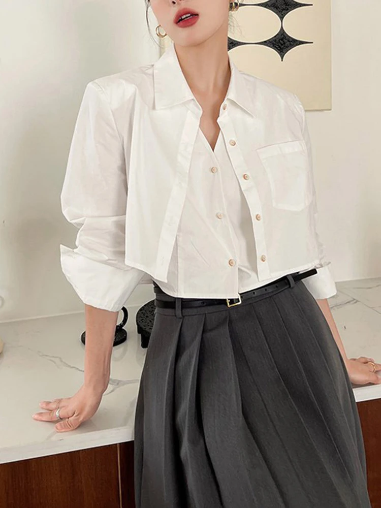 TWOTWINSTYLE قمصان غير رسمية للنساء التلبيب كم طويل قمصان للنساء الصيف بلوزة فضفاضة الإناث الاسلوب المناسب الملابس 2023 2 TWOTWINSTYLE قمصان غير رسمية للنساء التلبيب كم طويل قمصان للنساء الصيف بلوزة فضفاضة الإناث الاسلوب المناسب الملابس 2023 2