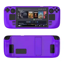 Universal Protective Case with Kickstand for Handheld Gaming Devices - TPU and PC Shield (PURPLE)