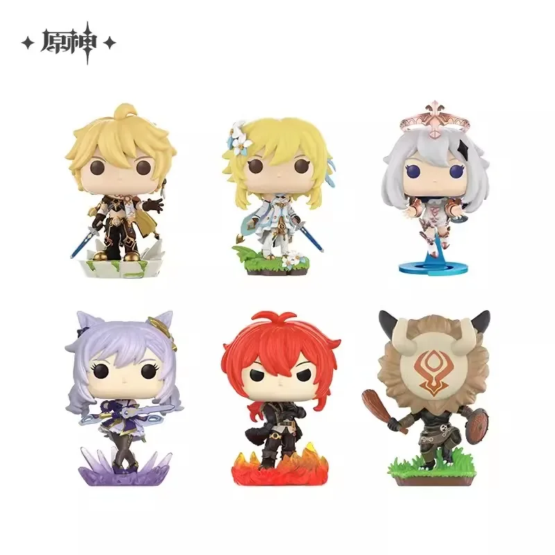 

Figure Keqing Lumine Aether Diluc Genshin Impact Anime Game Peripheral Figurines Collective Tabletop Decoration Model Toys