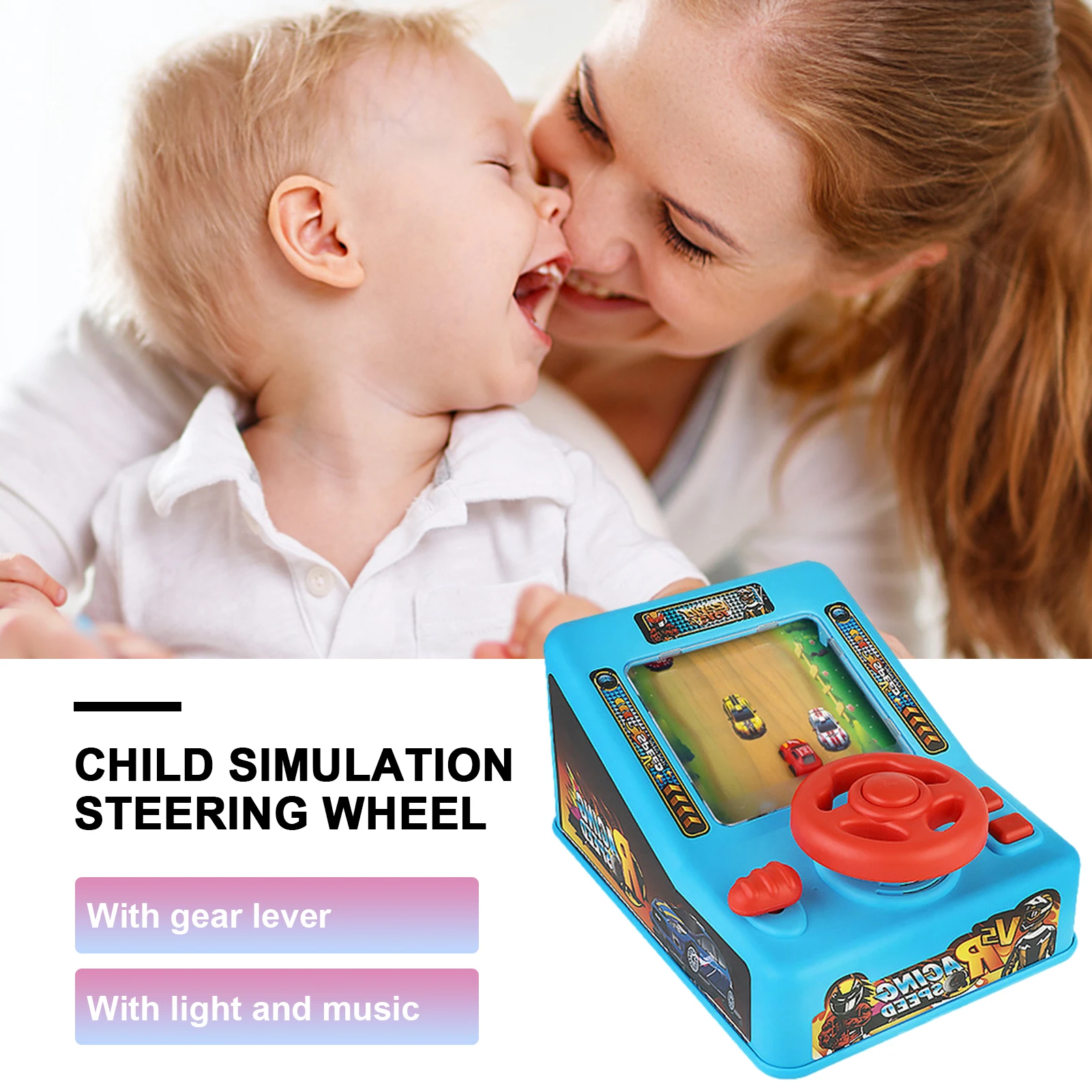 Pt Simulation Conduite Voiture Jouet Volant Enfants Bébé Jouets Interactifs