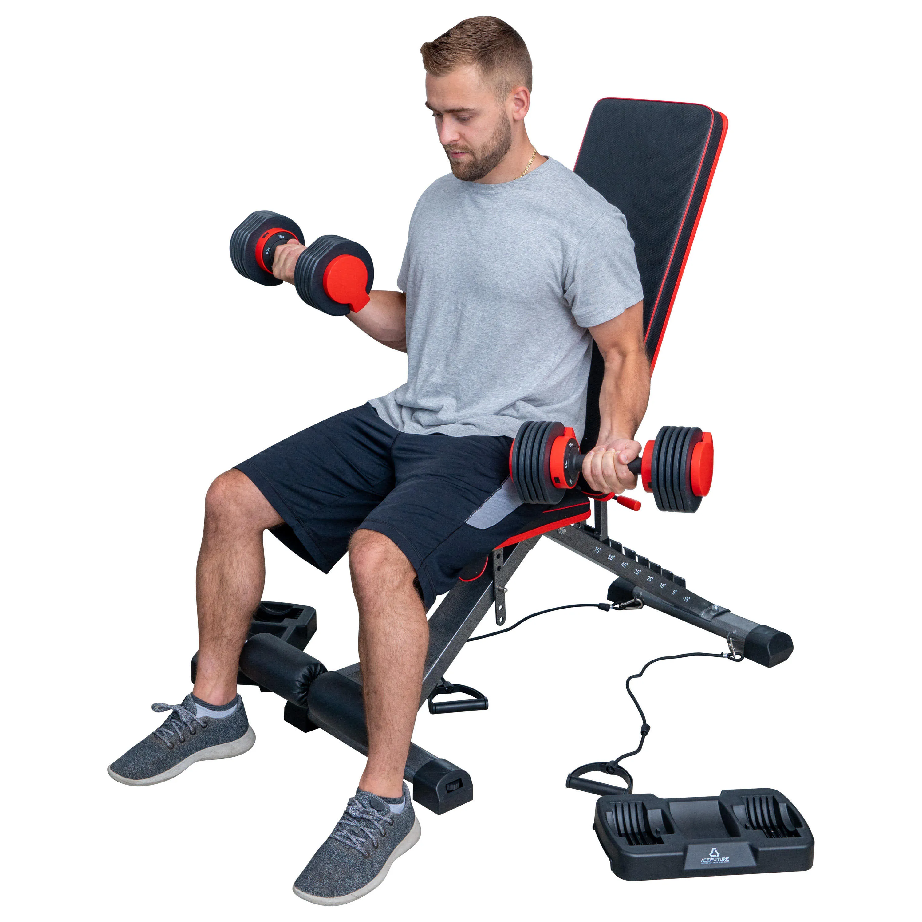 Weight Training Dumbbell Bench Commercial Abdominal Bench Training Sit Up Adjustable Weight