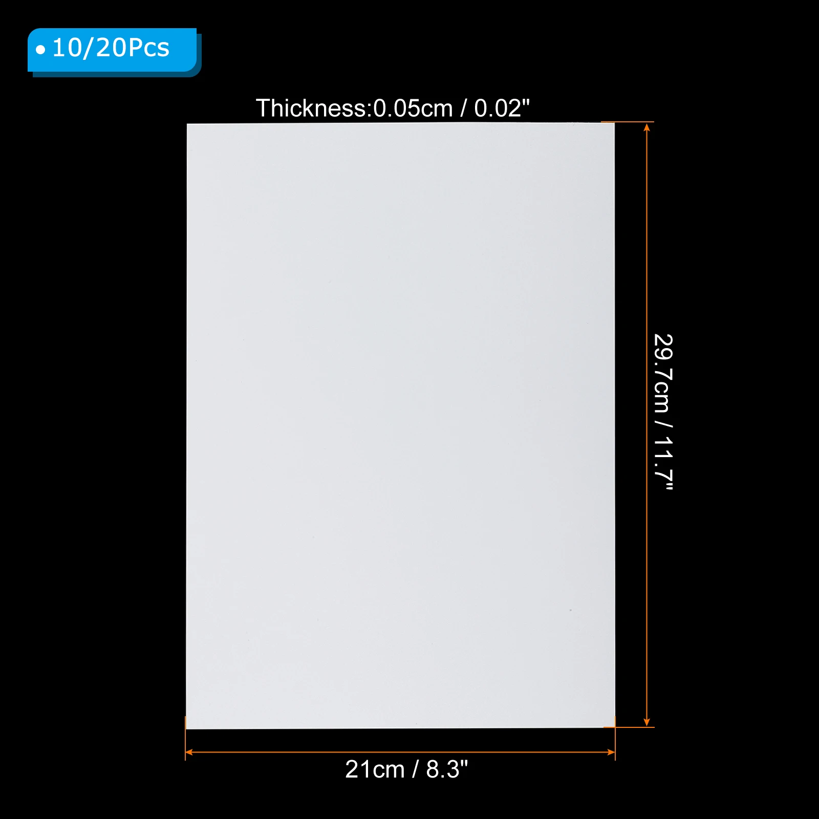 20 Mil Clear PVC Binding Covers Front View Protector Un-Punched A4 Letter Size 10/20Pcs for Presentation Report Paper Document