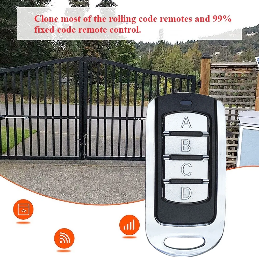 Remote Control for Gates 280mhz to 868mhz Garage Door Opener Fixed Rolling Code Command Garage 4 in 1 Duplicator