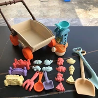 Beach Game Set for Toddlers Sandcastles Playset Sand Mold Cart Toy Kids Summer Gift Sand Building Child Water Toy 22PCS 2
