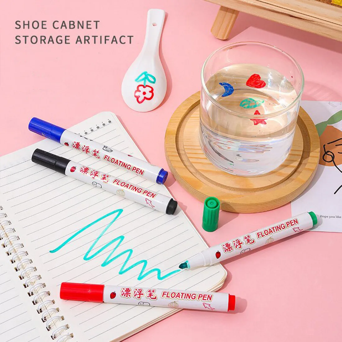 Magical Water Painting Pen Whiteboard Markers Floating Ink Pen Doodle Water Pens Montessori Early Education Toy Art Supplies 4