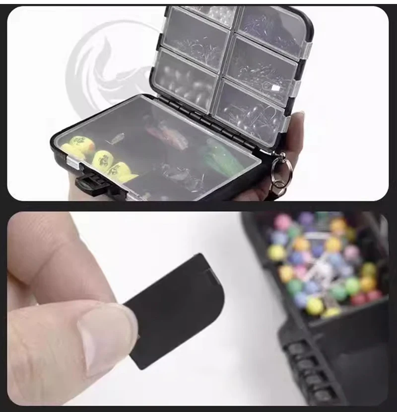 Tragbare Angeln Locken Box Mini Köder Lagerung Container Micro Fisch Haken Pin Organizer Angelgerät Lagerung Box Angeln Zubehör – Detail 4