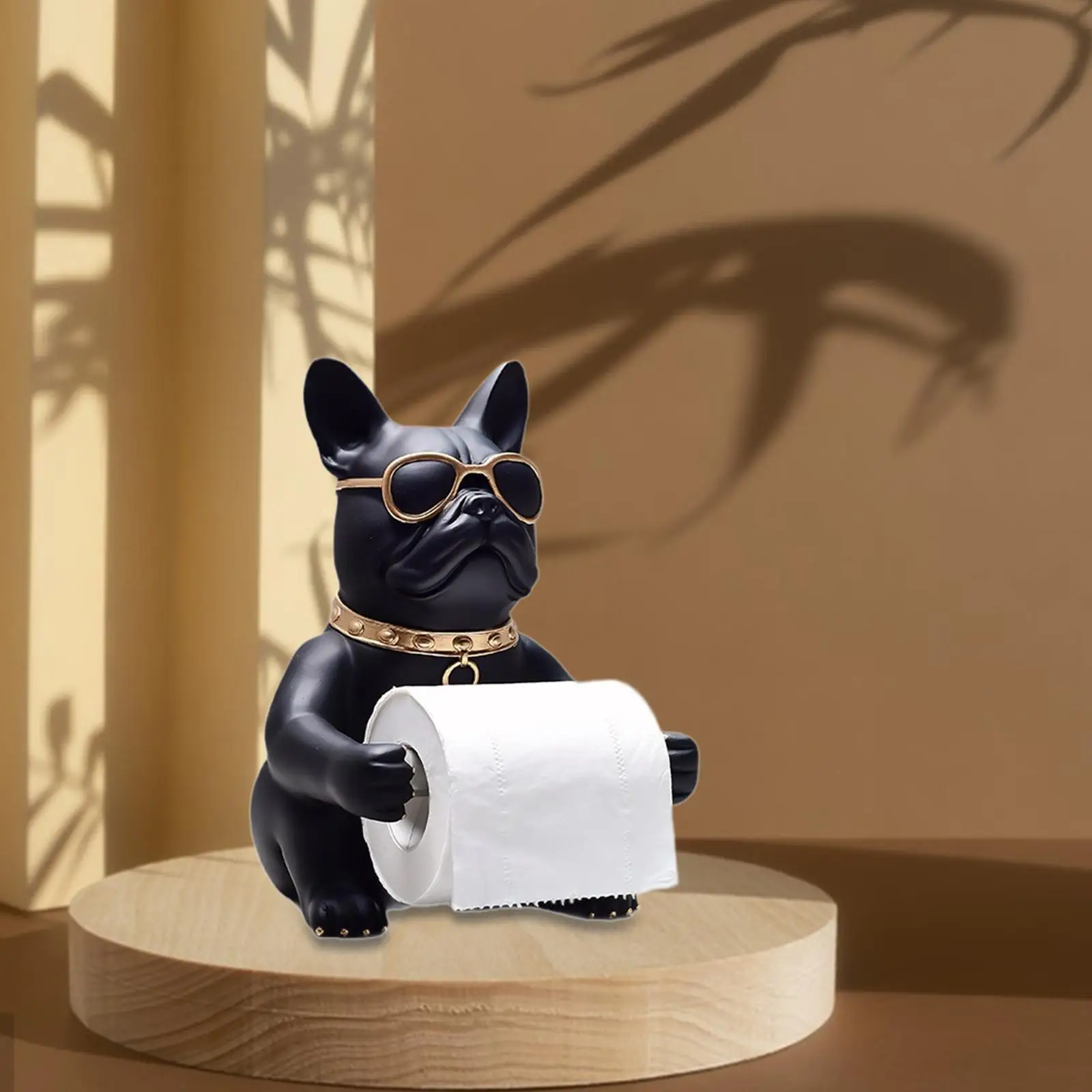 Toilet Paper Holder Decor Puppy Figurine Tissue Paper Roll Dispenser for Bathroom Storage Countertops Toilet Restaurant Home