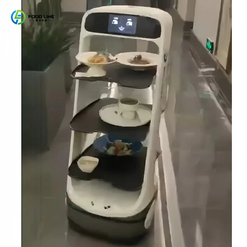 Robot di Consegna Cibo Autonomo Personalizzato, Macchina Cameriera Intelligente Multifunzionale per Uso Ristorativo - immagine 6