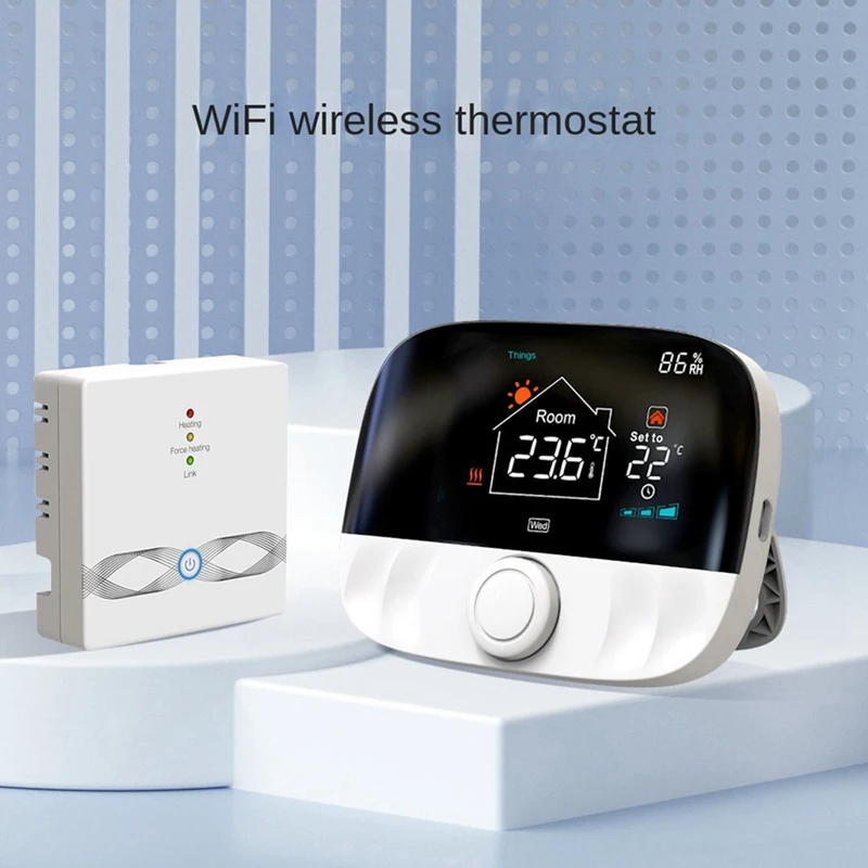 

Умный термостат Tuya, Wi-Fi RF контроллер с ЖК-экраном, подходит для подогрева пола, газового котла, поддержка Alexa Google