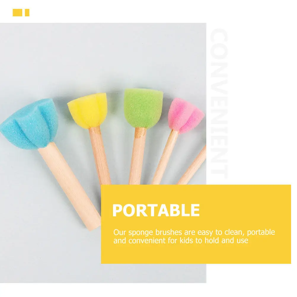 28Pcs 어린이 그림 스폰지 스탬퍼 세트 낙서 그리기위한 크리 에이 티브 스폰지 브러쉬 도구 DIY 공예 어린이 미술 용품